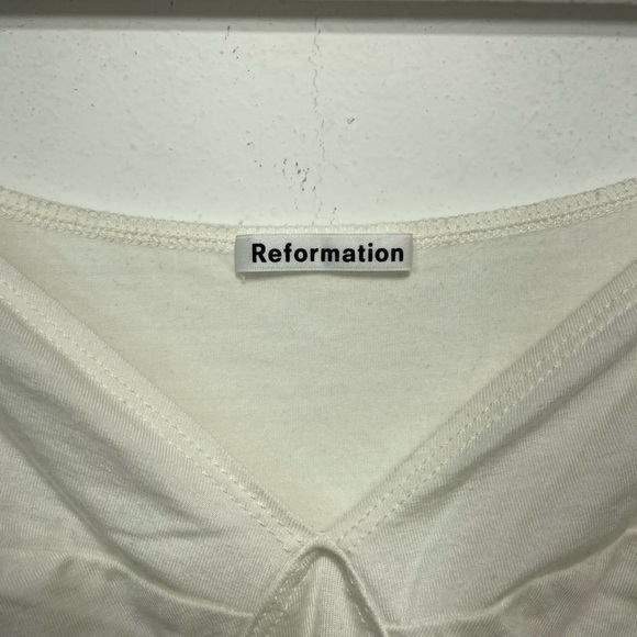 Reformation Heather Ivory Bodysuit Sweetheart Neck Large P430 - Picture 5 of 9